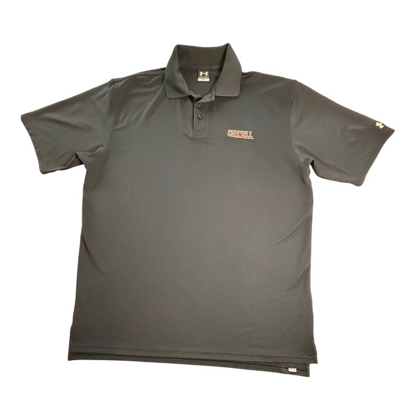 Under Armour Cornell Black Polo Shirt Men's Large Athletic Performance-834 - Picture 1 of 8